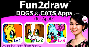 These Fun2draw apps help you learn how to draw cute dogs and cats easy!