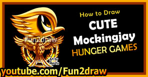 Draw the Mockingjay symbol, Fun2draw style!