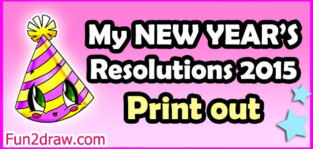 Print out this handy list to keep track of your New Years' Resolutions!