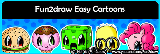 Learn how to draw cartoons on the Fun2draw channel.