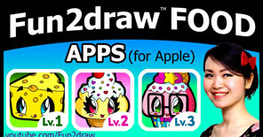 Draw delicious food, yummy treats, and tasty snacks with these Fun2draw apps!