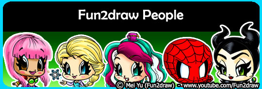 Drawing chibi kawaii people, including celebrities and movie characters.