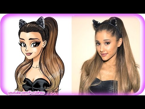 Learn how to draw Ariana Grande in an anime/manga style.