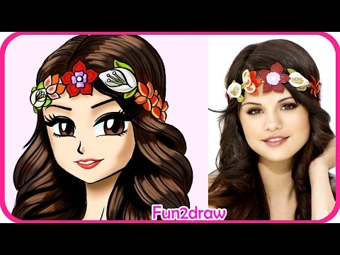 Learn to draw Selena Gomez in anime form!