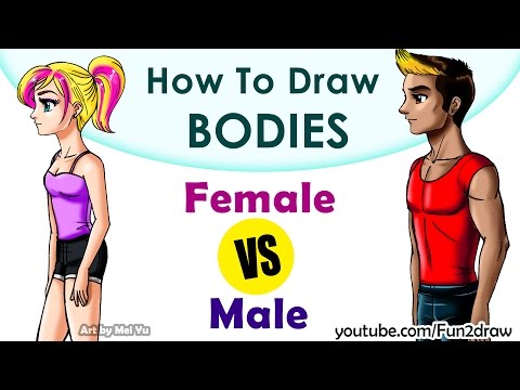 Learn to draw bodies for guys and girls to make your own characters.