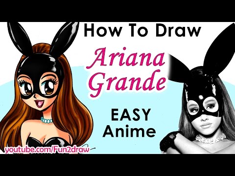 How to draw Ariana Grande easy, step by step.