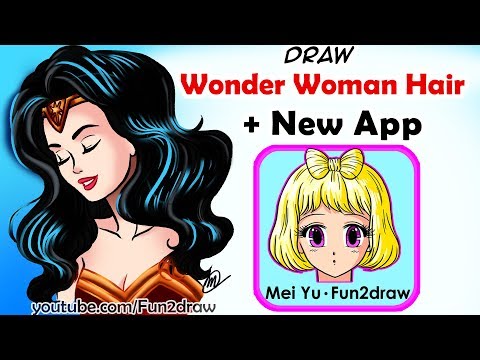 Learn to draw Wonder Woman's hair in an anime/manga style.