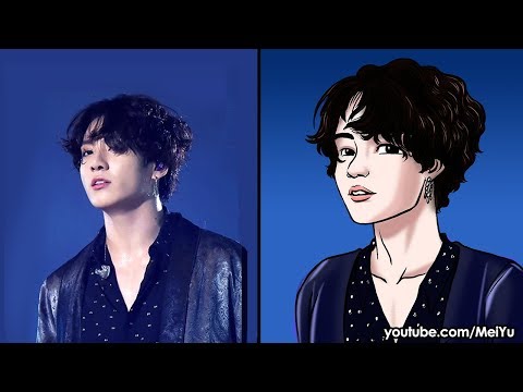 Drawing Jungkook from BTS as an anime guy!