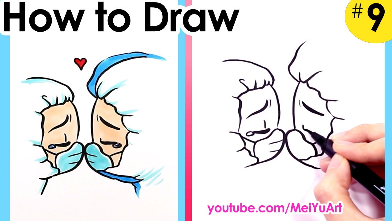 Drawing doctors kissing.