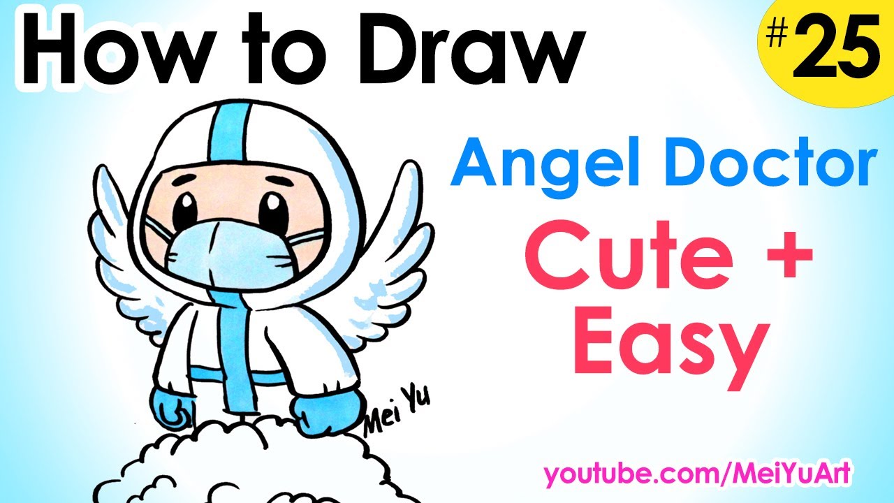 Art video on drawing an angel doctor.