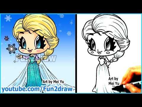 Learn how to draw Elsa from Frozen!