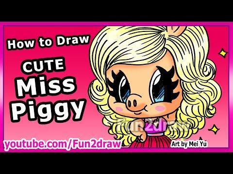 Learn to draw Miss Piggy from The Muppets!
