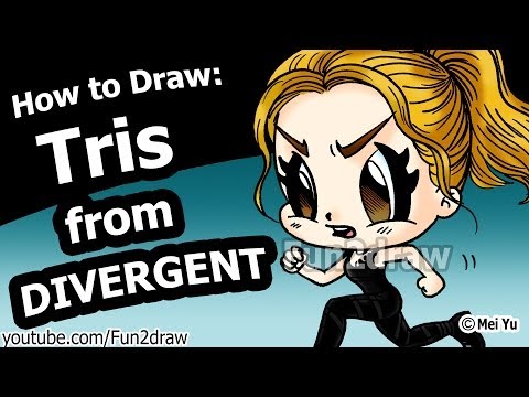 Drawing video on how to draw Tris from Divergent.