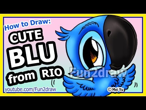 Drawing Blu from Rio.
