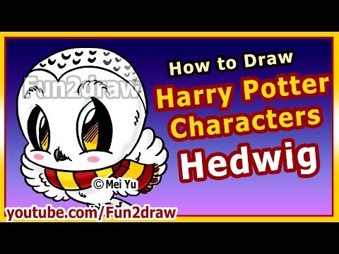 Learn how to draw Hedwig from Harry Potter cute and easy!