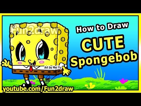 Drawing SpongeBob SquarePants step by step.