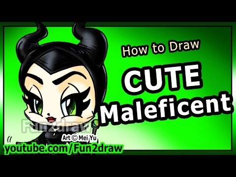 Draw Maleficent cute and easy!