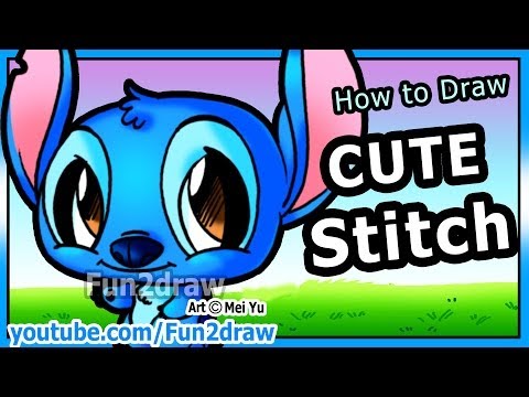 Learn how to draw Stitch cute and easy, step by step.