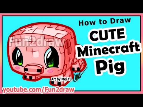 Learn how to draw a Minecraft Pig!