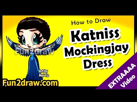 Learn to draw Katniss Everdeen in her Mockingjay dress!