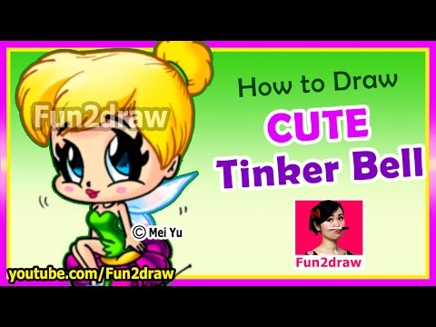 Learn to draw Tinker Bell from Peter Pan cute and easy!