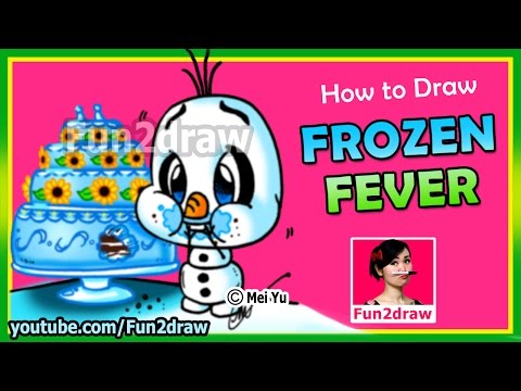 How to draw Olaf from Frozen Fever cute and easy, step by step!