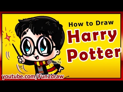 Draw a cute Fun2draw Harry Potter step by step!
