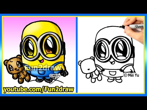 Drawing video on how to draw Bob from the Minions film.