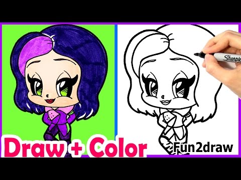 Learn to draw and color Mal from The Descendants!