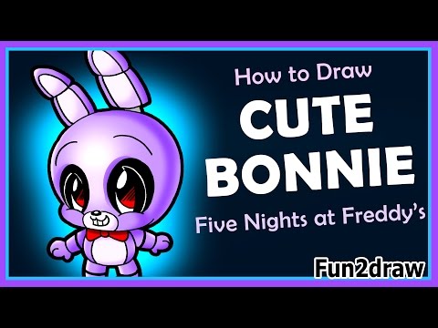 Drawing tutorial on how to draw Bonnie from the FNAF game series.