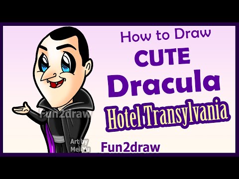 Drawing Dracula from the Hotel Transylvania animated movies!