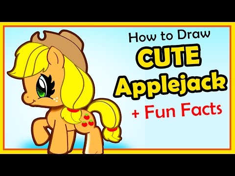 Drawing Applejack from the MLP cartoon series!