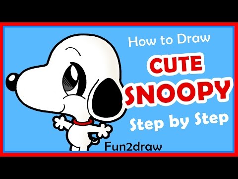 Watch how to draw Snoopy in a cute Fun2draw style, step by step!