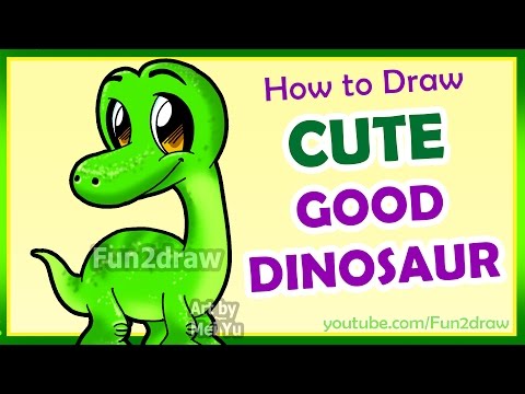 Drawing cute Arlo from The Good Dinosaur.