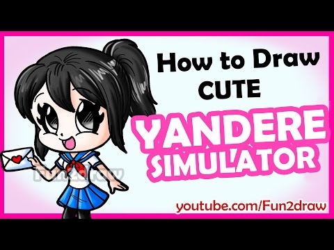 Draw cute Yandere-chan from Yandere Simulator step by step!