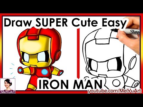 Learn how to draw Marvel's Iron Man superhero cute and easy!