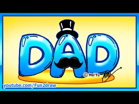Draw this fun picture with a mustache for your dad!