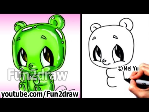 Learn to draw a cute gummy bear in this art video.