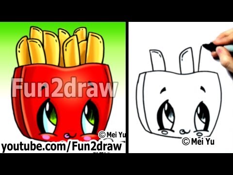 Drawing video on how to draw yummy French fries.
