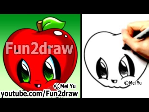 Learn how to draw an apple cute and easy!