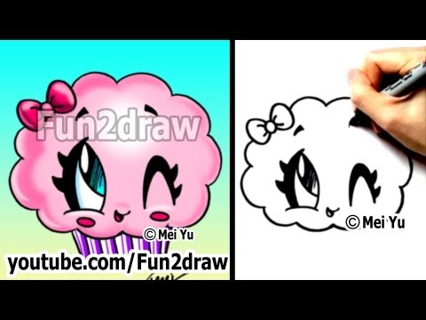 Draw this sweet cupcake step by step!