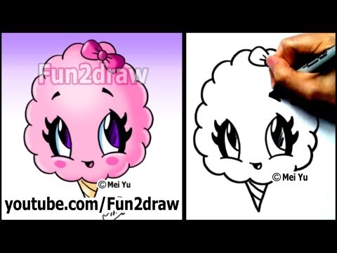 Learn how to draw cotton candy!