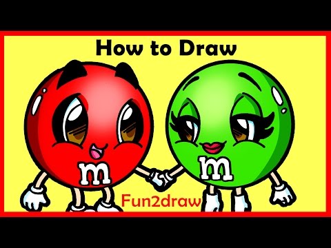Drawing M&M's in this candy drawing tutorial.