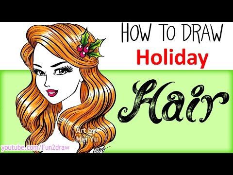 Learn how to draw Christmas-themed hair for the holidays!