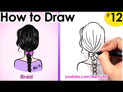Learn to draw braids for your hairstyles.
