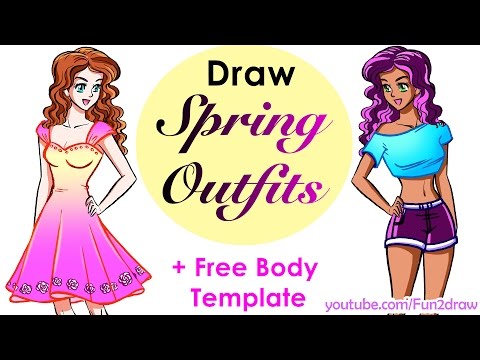 Draw cute outfits for spring!