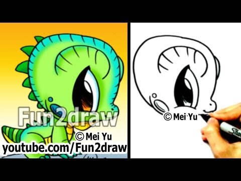 Art class on how to draw an iguana, cute and easy.