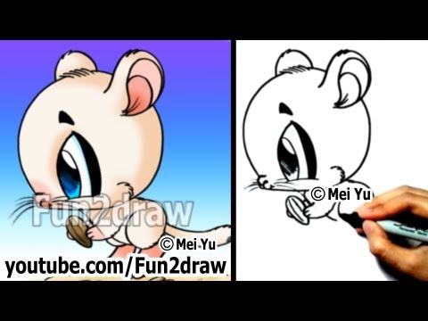 Draw this gerbil with Mei Yu in a cute Fun2draw style!