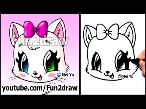 Learn how to draw a cat face step by step.
