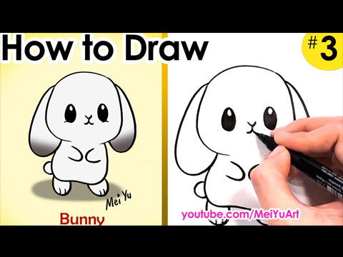 Learn how to draw step by step a cute bunny!